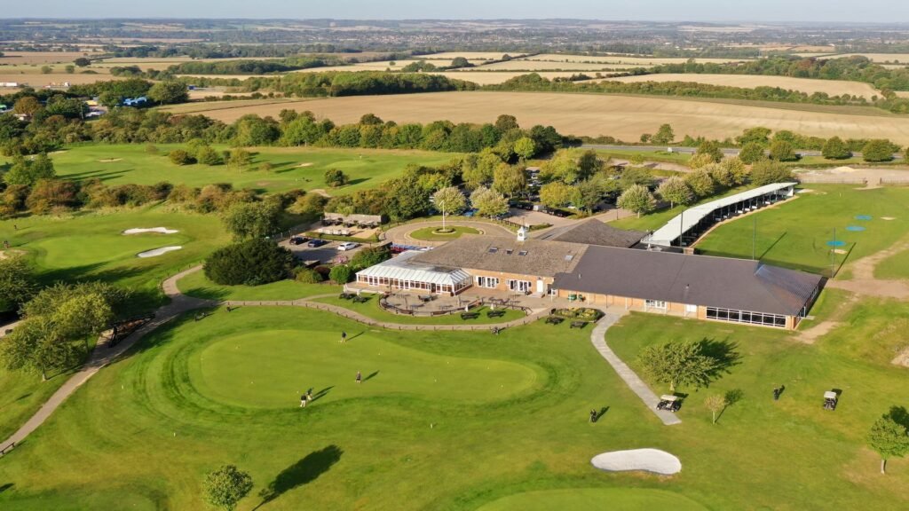 Aerial view of Chesfield Downs Golf Club